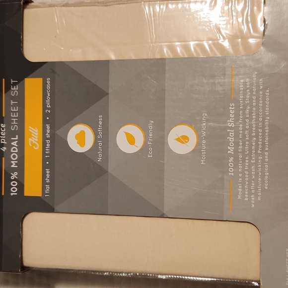 4 piece sheet set full cream colored - Picture 3 of 4